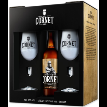 Cornet Oaked Geschenk 75cl + 2 glazen